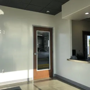 Lobby, door to car port