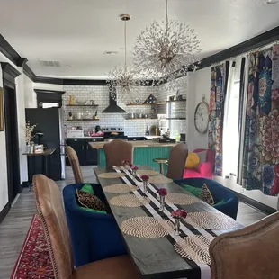 Table looking into kitchen