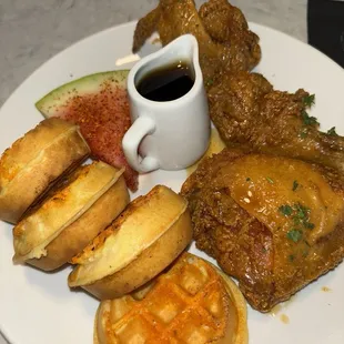 Honey hot Honey Hot Fried Chicken and Waffles
