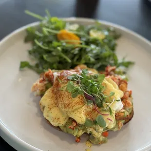 Lobster avocado benedict