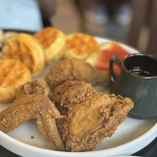 Chicken and waffles