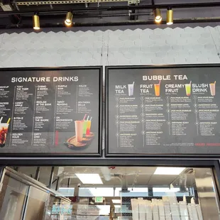 Drink menu