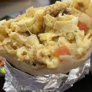 Steak breakfast burrito - massive!