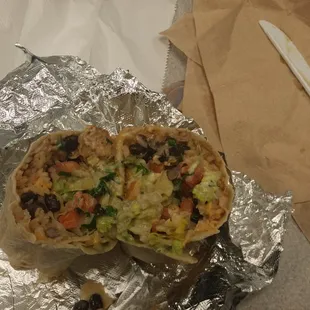 Garlic lime chicken burrito. ...yuummm