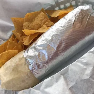 Classic prawn burrito