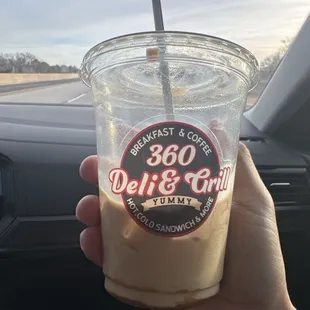 Iced caramel macchiato