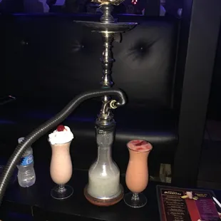 Hooka and milkshakes