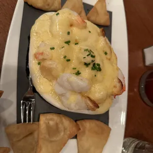 Shrimp scampi, appetizer