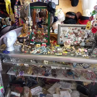 The jewelry counter...