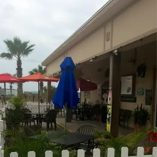 The patio out front...