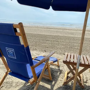 Beach chair setup