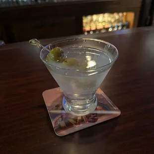 Dirty gin martini