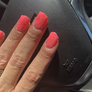 This is the outcome of my nails!! Don't ever go to this place!! Worst place ever!