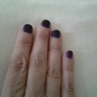 horrible paint job for a gel manicure