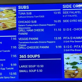 Menu part 3 of 3
