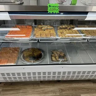 6 types of baklava and 2 types of knaffi