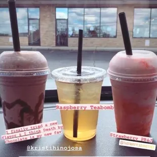 Death by Chocolate, Raspberry Tea, Peanut Butter &amp; Strawberry Jelly