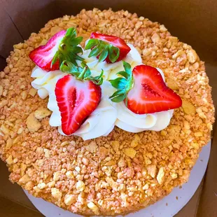Strawberry Crunch Cake