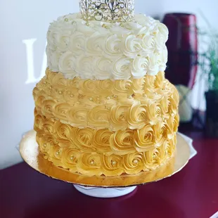 2-tier Rosette Cake
