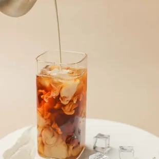 Roasted Oolong tea latte