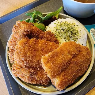 Curry fried fish filet