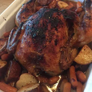 One of our chickens roasted by one of our customers