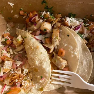 Chicken street tacos