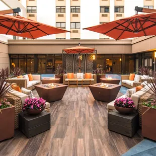 Our inviting courtyard is the perfect setting to relax with colleagues and drink in hand.