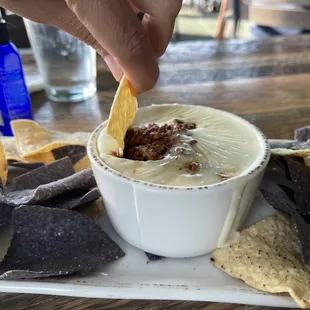Queso chorizo cheese dip