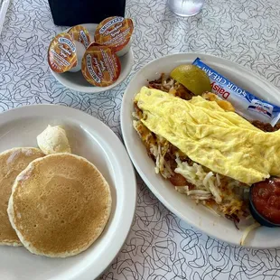 Skillet meals include pancakes!