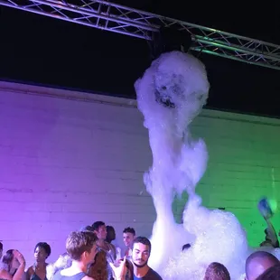 This is what a foam party looks like.