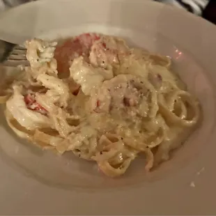 Pasta with lobster. Delicious!