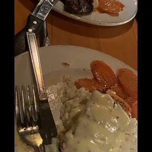 Salmon and steak