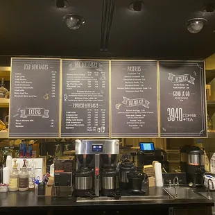 Menu as of June 2022