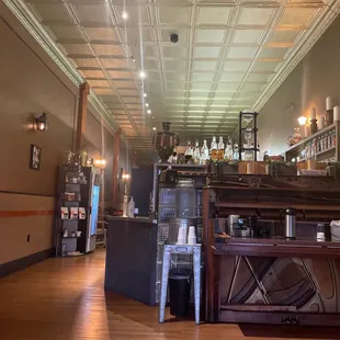 the inside of a restaurant