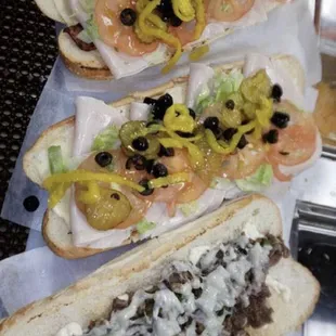 Fresh Philly steak and turkey subs