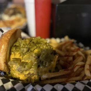 Green Chile Cheeseburger/ American Cheese