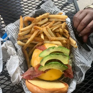 Bacon Cheeseburger with Avocado