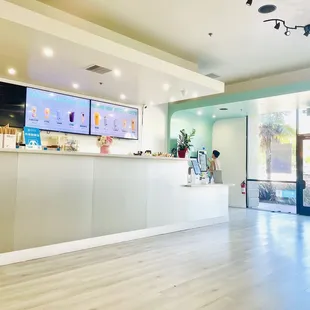 the front desk of a coffee shop