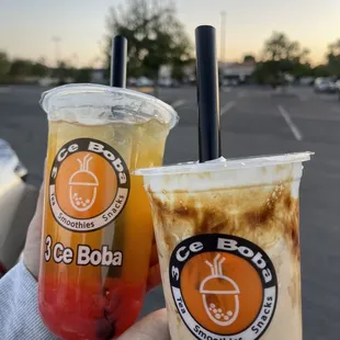 Tiger Milk Tea &amp; Pineapple Sunset