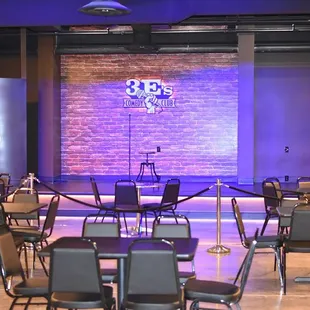 a stage set up for a performance