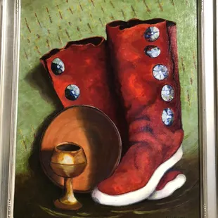 A beautiful painting gifted to us as as a Thank You for restoration of her health. Painting titled "For the Dance of God"