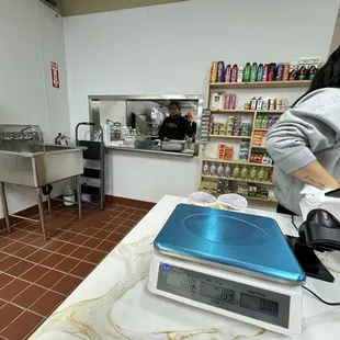 a woman preparing food