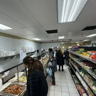 customers shopping for food