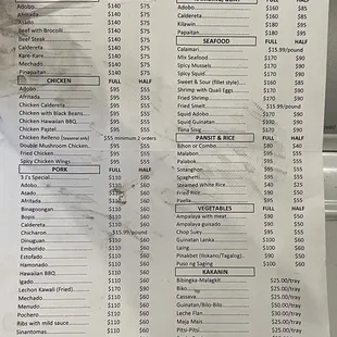 New Party tray menu Now located next to the dollar store.