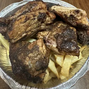 Jerk Chicken w/fries