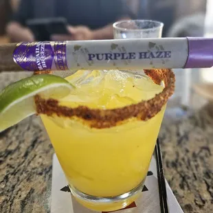 Margarita and cigar