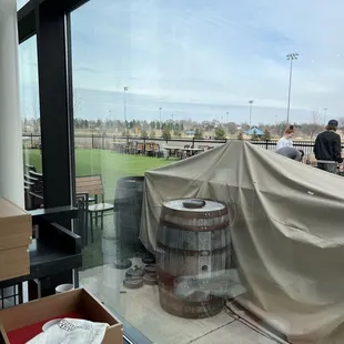 Outdoor green patio space