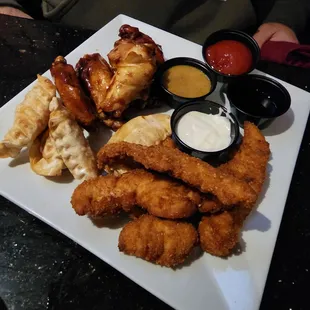 3rd &amp; 7 Trio (Pot Stickers, Wings, &amp; Chicken Tenders)