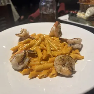 Penne a la vodka with Shrimp